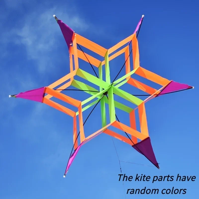 Cometa colorida de flor de loto 3D para niños y adultos, cometas de flores fáciles de volar con línea voladora, juguete al aire libre para Picnic, playa, parque, viajes