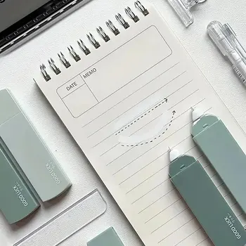 Bande de 6 ratios dégradés Macaron, 1 paquet, portable, muet, sans rail, forme carrée, facile à utiliser, pour l'école, le bureau, la maison
