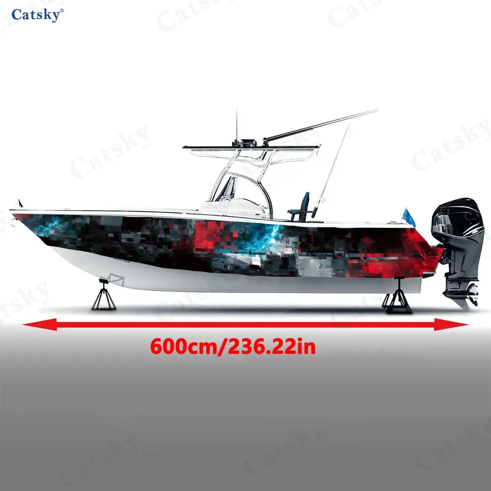 Waterproof Abstract Geometric Boat sticker vinyl ship pontoon deck Boat fishing decorative pontoon boats decal