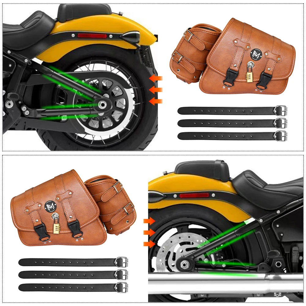 Motorcycle bag toolbox luggage PU leather packaging bag motorcycle accessories Password lock kettle bag