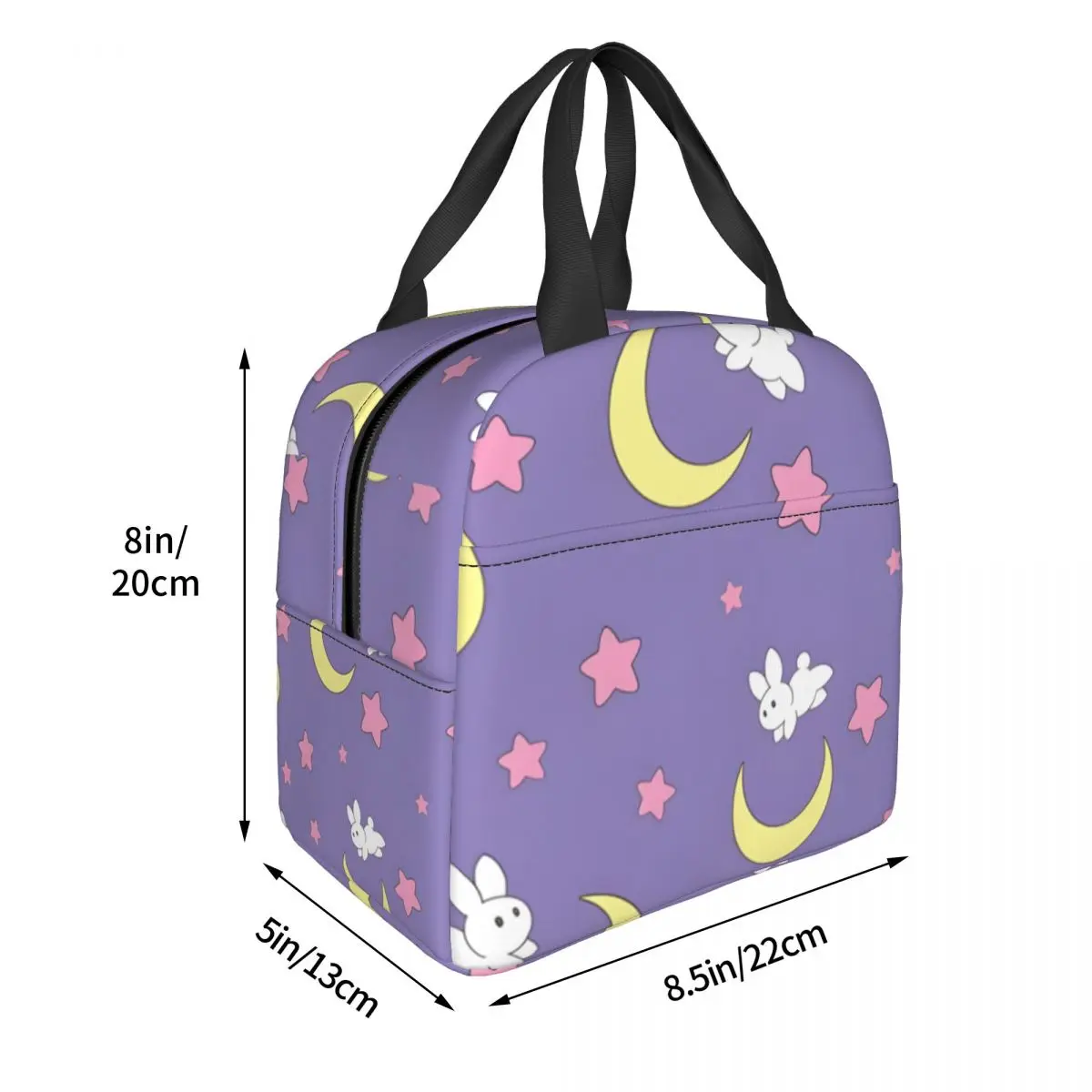 Leakproof Insulated Boys S-Sailor Moon Food Pouch Durable Lightweight Rabbit Hiking Storage Bag