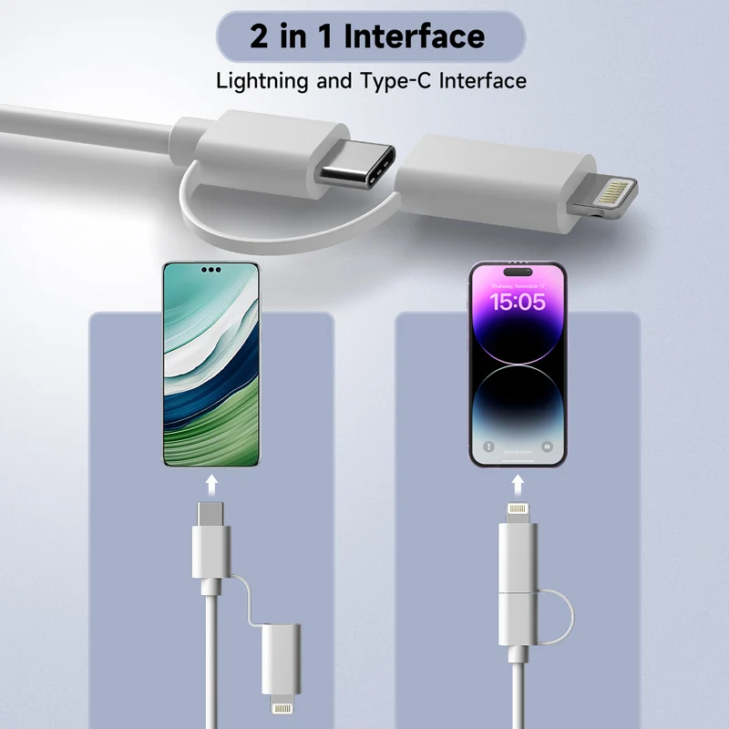 2 in 1 Oral Camera for Type-C/iPhone HD 1440P Hand-held Endoscope Inspection Dental Camera for Health