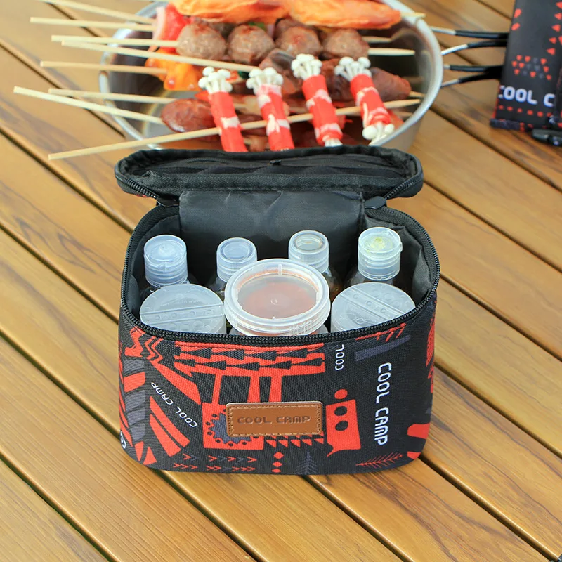 

Outdoor camping seasoning bottle set picnic barbecue seasoning pot portable seasoning box combination 9P self-driving picnic