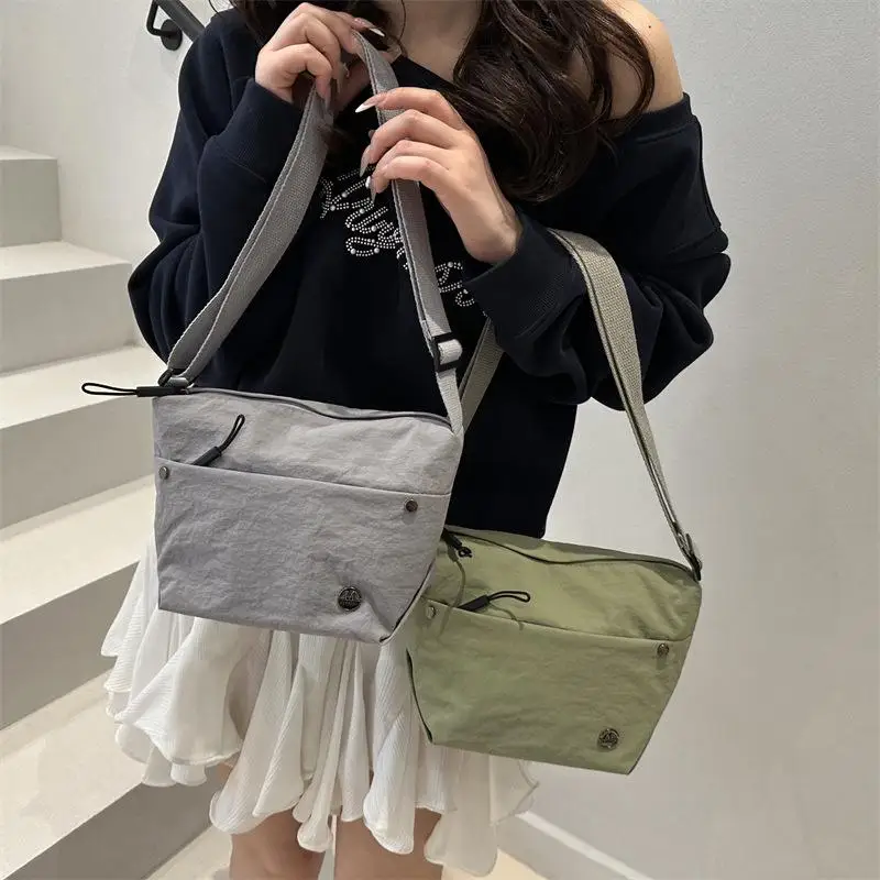 

Простая повседневная нейлоновая женская сумка на плечо, большая вместительная однотонная сумка через плечо, сумка-мессенджер, подарочная сумка