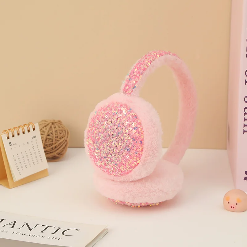 Inverno quente copos de orelha lã proteger anti-congelamento sacos de orelha à prova de vento dobrável engrossado pelúcia orelha quente muffs meninas 4e003