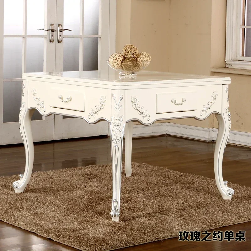 High-end mahjong machine automatic dining table dual-purpose round folding solid wood electric mahjong table