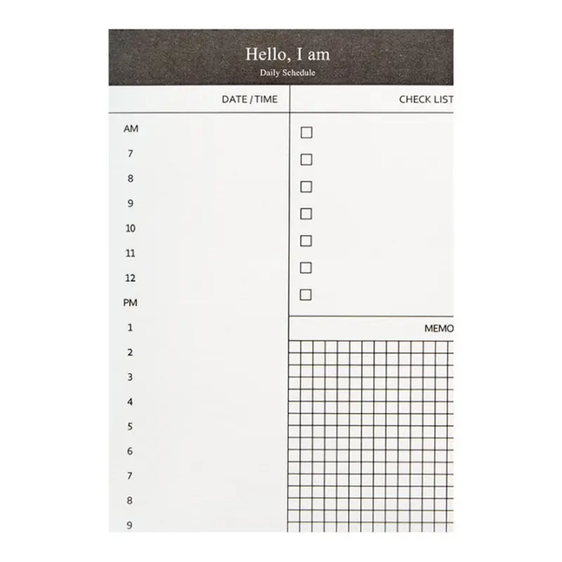 Tearable Note Book Student's Daily Planners Agenda Notebook Memo Pads To Do List Time Management Habit Schedules