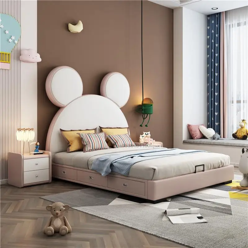 Massivholz Schöne Und Kreative kinder Bett Für Jungen Und Mädchen Einfache Moderne Schlafzimmer Cartoon Einzel Bett kinder möbel