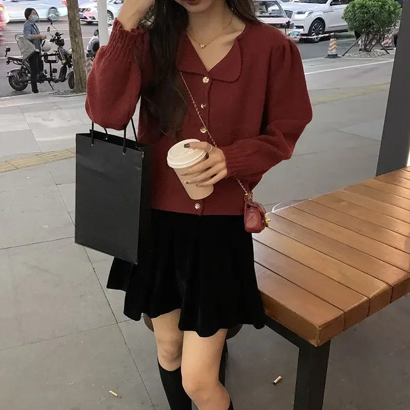 

Базовые плиссированные мини-юбки с подкладкой для женщин, новая зимняя толстая теплая универсальная черная элегантная офисная женская простая уличная одежда