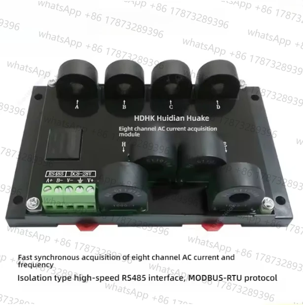 Multi-channel 8-channel AC Current Frequency Measurement Acquisition Detection Module RS485 Sensor Transmitter MODBUS-RTU