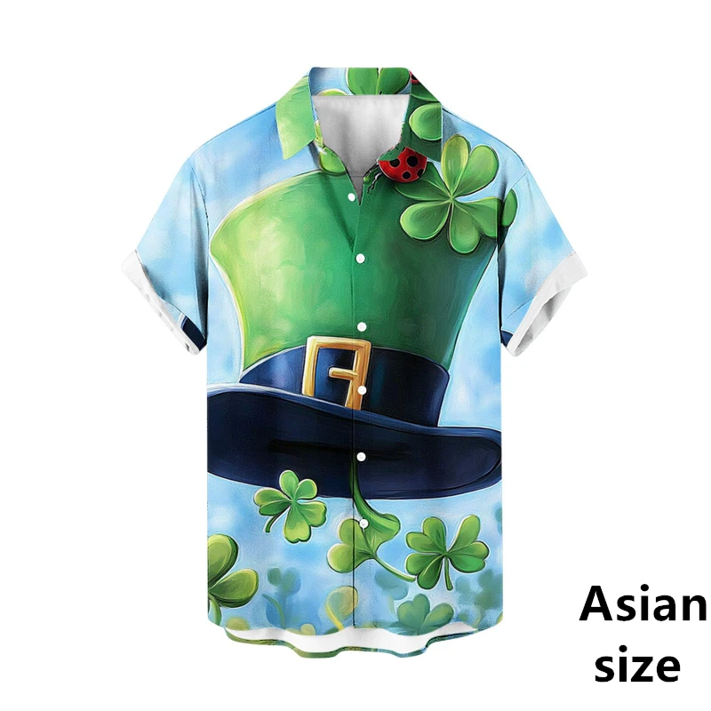 2025 ใหม่St. Patricks Dayเสื้อสําหรับผู้ชายผู้หญิงLucky Green Clover Festival Partyเสื้อแขนสั้นเสื้อลําลอง