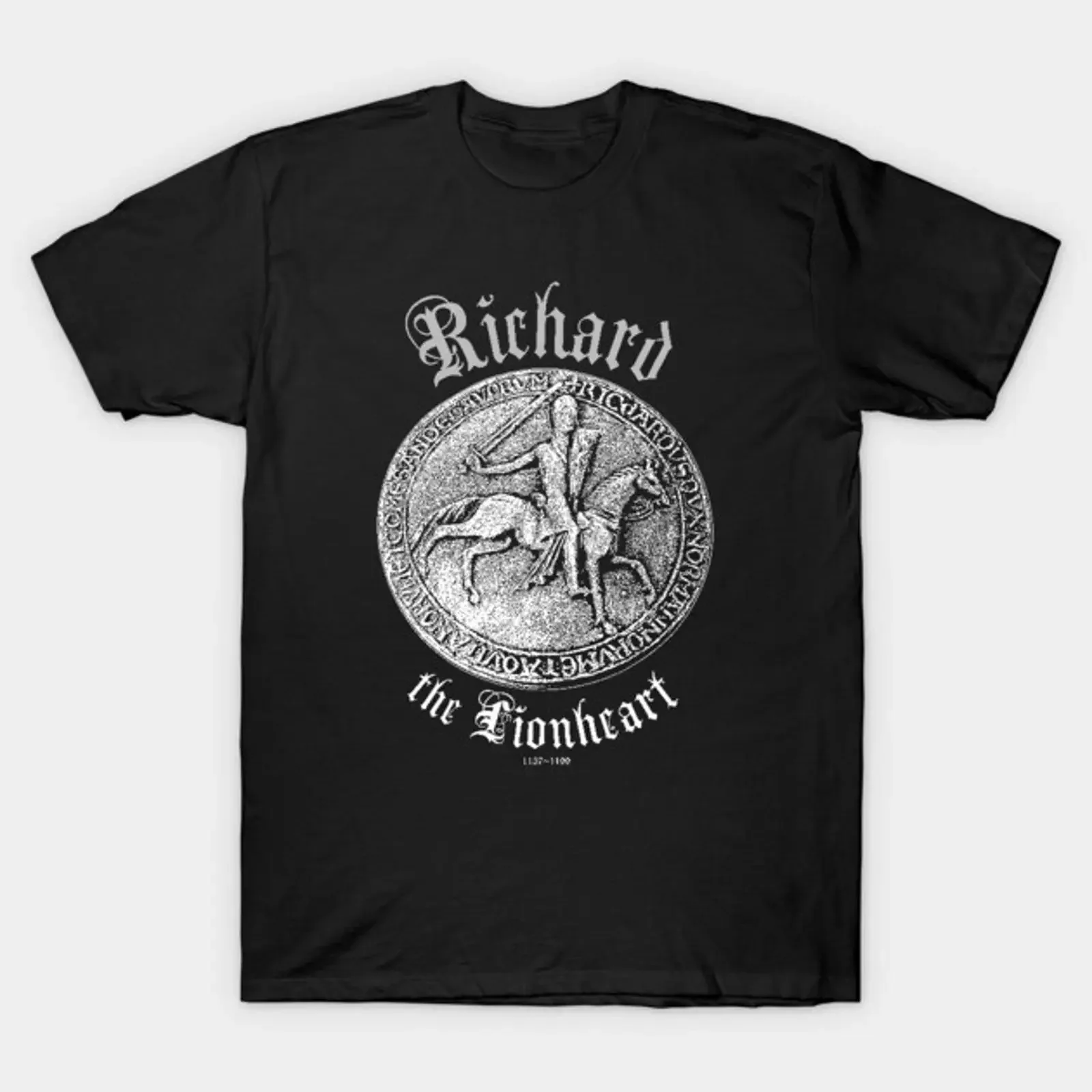 Richard the Lionheart King England Crusader T Shirt vintage Washed Soft homme streetwear Slightly Top For Everyday Wear Unisex