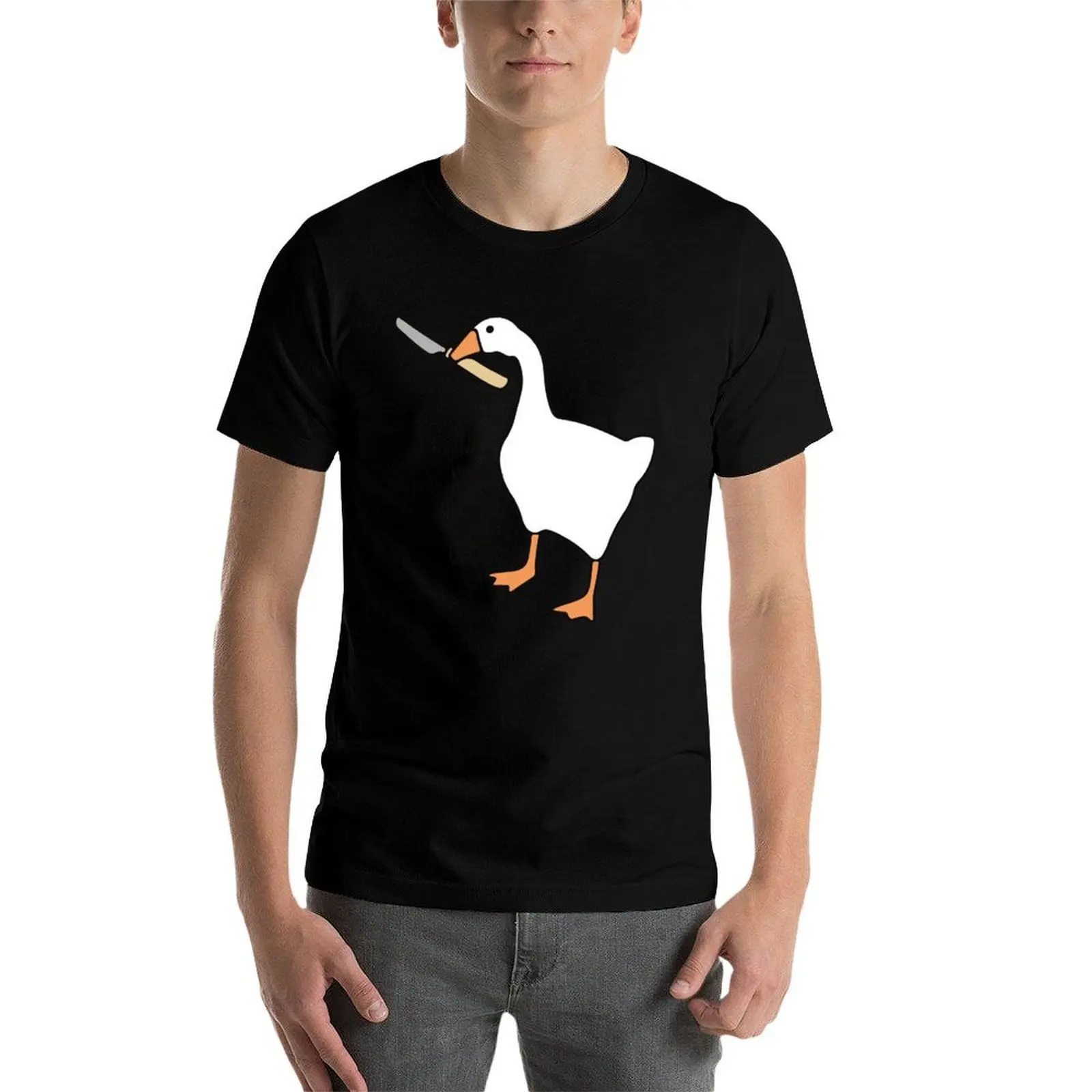 

Мир никогда не был вариантом - забавная футболка без названия с изображением гуся, мужская футболка с принтами, хлопковая футболка