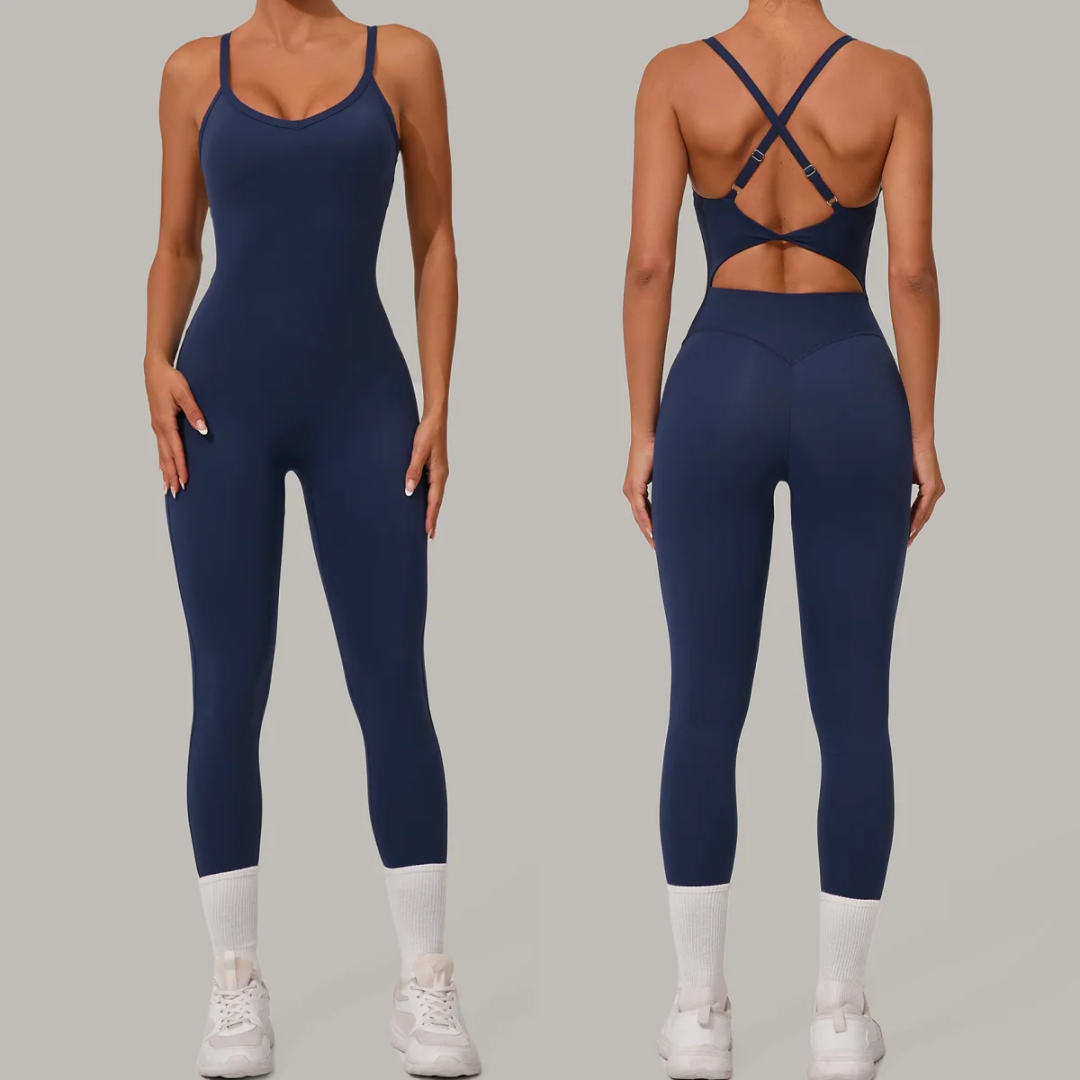 

Yoga Jumpsuits Sports Fitness Sexy Back One-piece Yoga Suit Peach Hip Raise Tight One-piece Gym Workout Tracksuits for Women