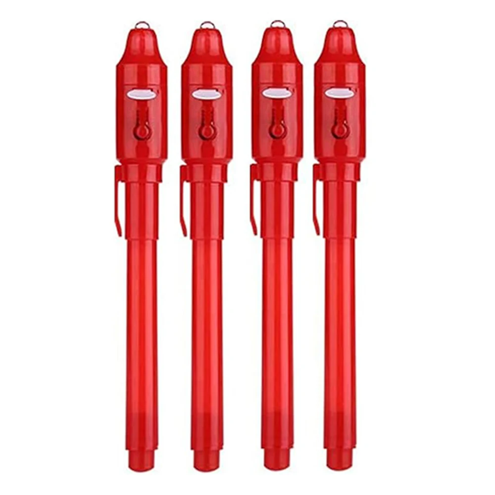 4-12 Stuks Onzichtbare Inkt Pen Spy Pen Met Uv Licht Magic Marker Voor Geheime Bericht Schatkist prijzen Kids Party Gunsten Speelgoed Gift