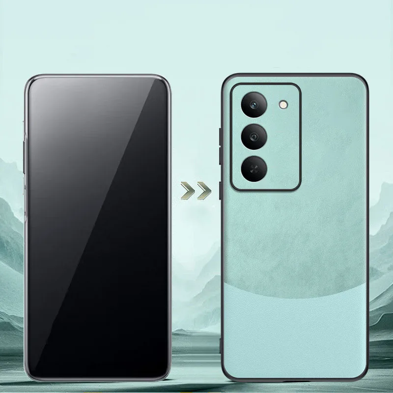 ل Realme 14 V60 Pro C75 4G gt7 T neo 7 توربو se حافظة جلدية مقاومة للصدمات غطاء من جلد الغنم غطاء سيليكون لـ Realme 14x Funda