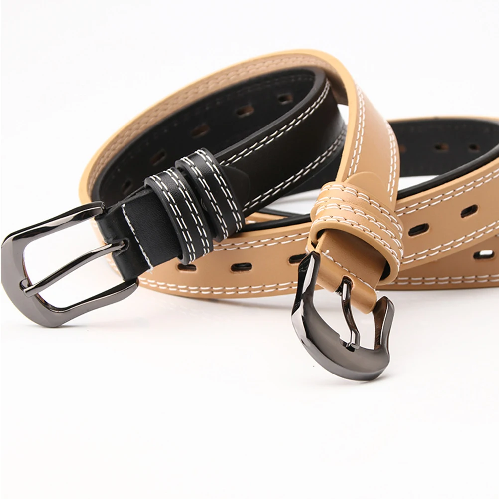 

1pc Pu Belt For Women Waist Belt Fashion Jeans Decorative Buckle Dress Strips Belts Black For Shorts Tights Trousers Dresses