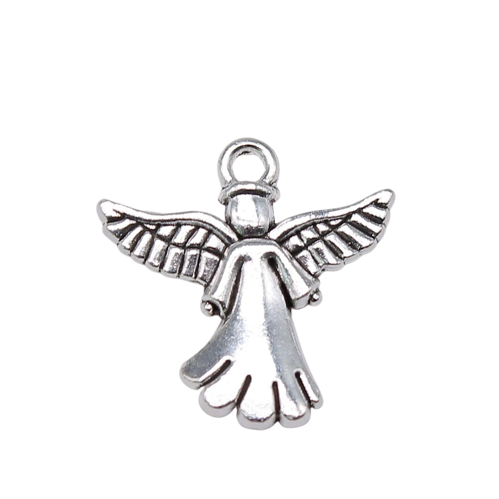 WYSIWYG 10pcs 20x20mm Guardian Angel Pendants Angel Charm Guardian Angel Pendants DIY For Jewelry Making