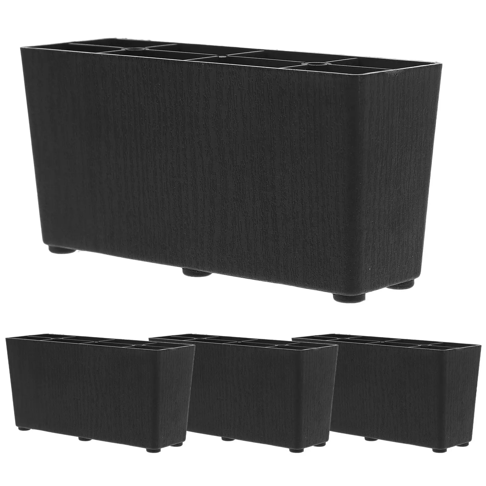 

4 Pcs Plastic Support Feet Chair Riser Table Risers for Desk Legs Bed Pads Dorm