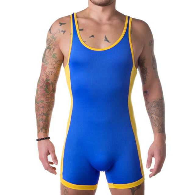 Classic Style Solid Color Wrestling Singlet Bodysuit Leotard Outfit Underwear GYM Sleeveless Triathlon PowerLifting Skinsuit