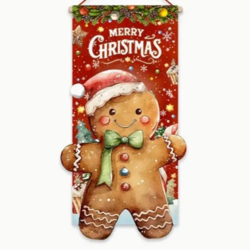 Santa Claus Aprons Decorative Christmas Decorations Wall Accents Seasonal Christmas Door Hanging For Restaurants Home Decor