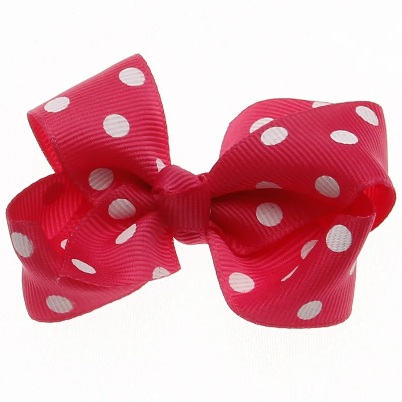 โบว์ติดผมลายจุด 3 นิ้ว 200 ชิ้น/ล็อต โบว์ติดผมขนาดใหญ่แบบบูติก กิ๊บติดผม ปิ่นปักผม เครื่องประดับผมสำหรับเด็กผู้หญิง โบว์สำหรับวันหยุด เครื่องประดับศีรษะ