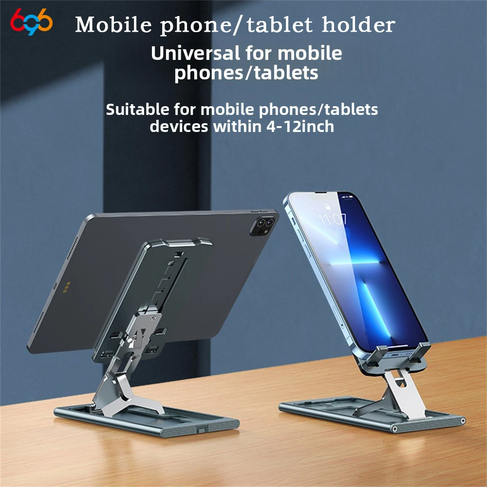 

Portable Folding Aluminum Alloy Phone Holder Non-slip Free Lifting And Lowering Angle Adjustable Tablet Mobile Phone Bracket