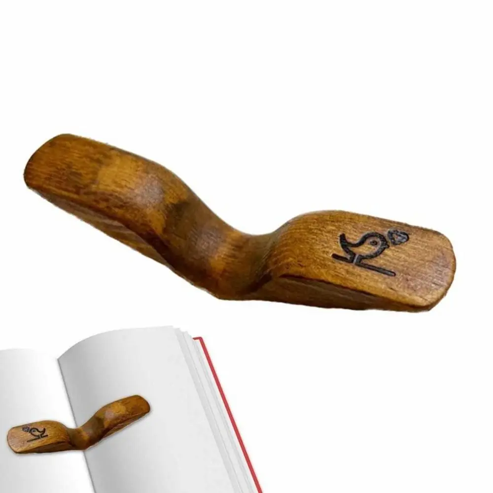 Wooden Thumb Bookmark One Hand Reading Thumb Book Support Book Page Holder Book Lovers Fast Reading Aids Tools