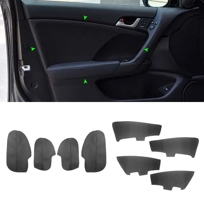 

For Honda Accord 2009 8pcs Microfiber Leather Car Interior Door Armrest + Doors Panel Cover Sticker Replacement Trim
