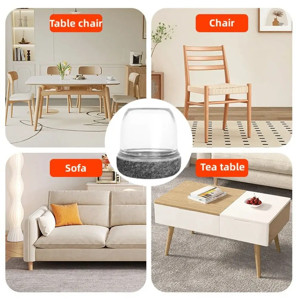 8 قطعة كرسي السيليكون الساق حامي يغطي سميكة ورأى أسفل كرسي الساق قبعات عدم الانزلاق تقليل الضوضاء طاولة أثاث الساق وسادة المنزل #2