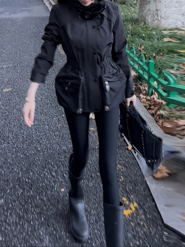 

Женская повседневная куртка Ele Color с воротником и длинными рукавами, весна-осень, новая модная универсальная дышащая куртка в китайском стиле