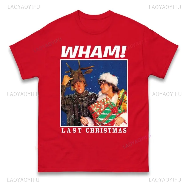 أفضل قميص Wham لعيد الميلاد 80s ريترو عيد الميلاد هوديي مضحك عطلة Wham البلوز خمر جورج مايكل عيد الميلاد البلوز