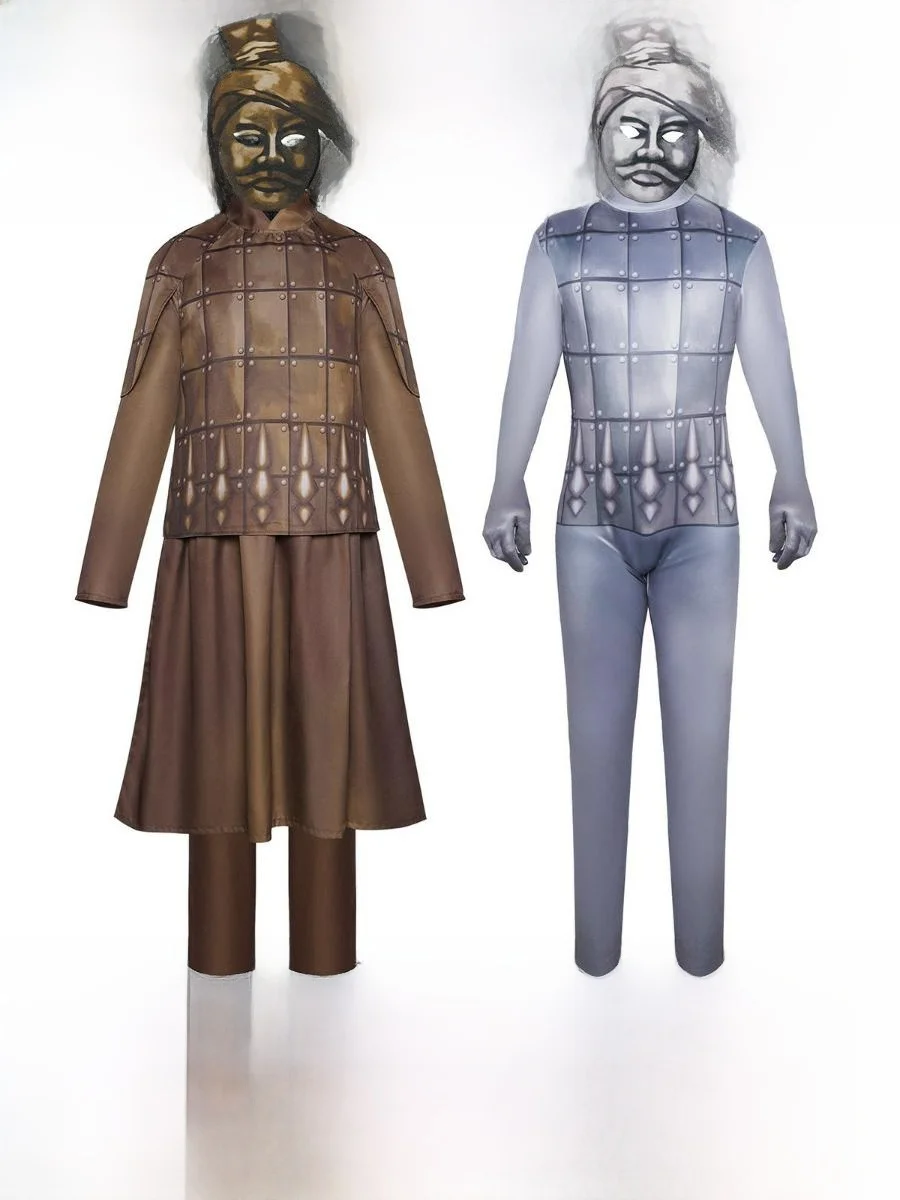 جديد أزياء أنيمي loween Terracotta Warrior مجموعة مرحلة الأداء ملابس نسائية عرقية Faion ربيع 2024