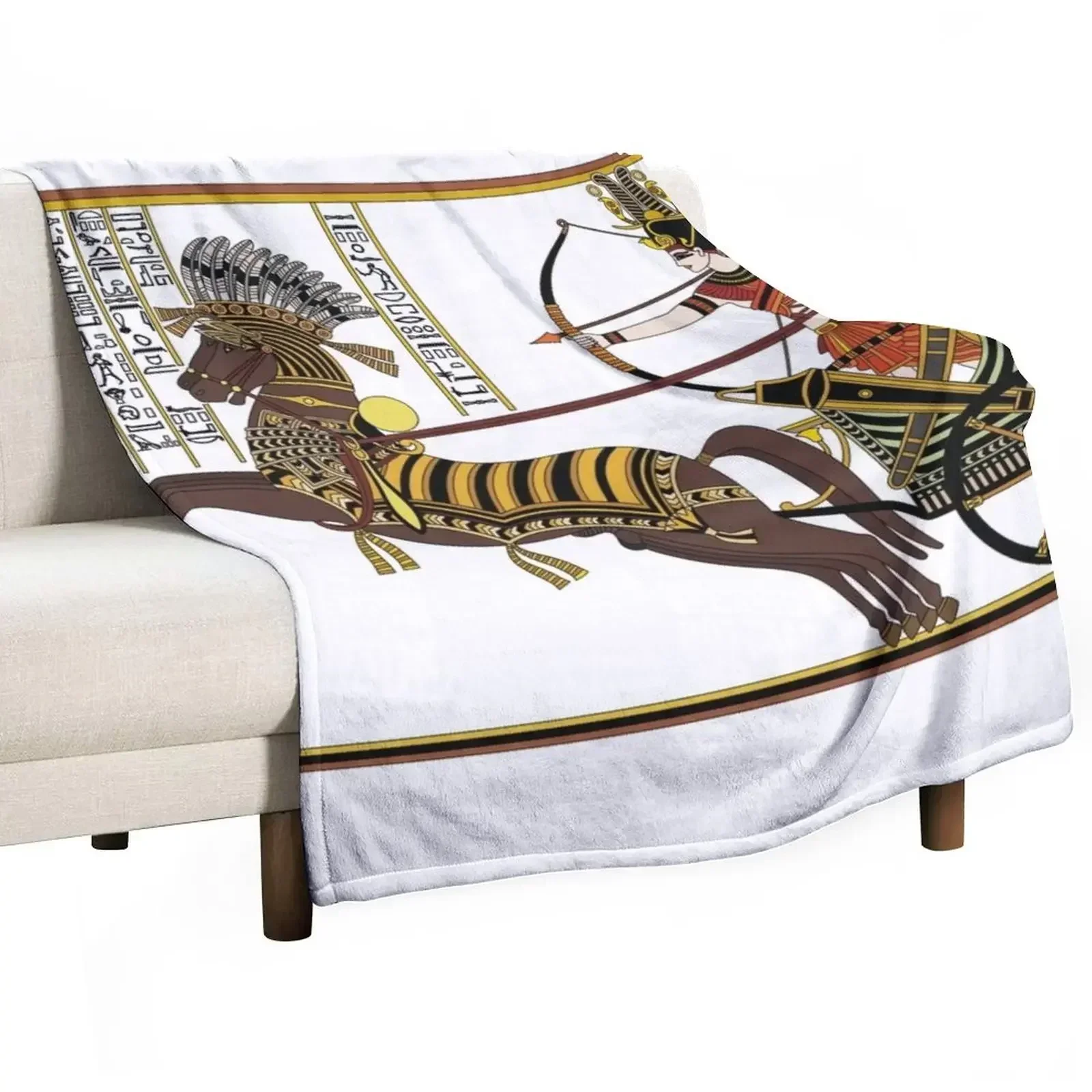 

Ramesses II in the Battle of Kadesh. Throw Blanket Bed Thins Sleeping Bag Soft Plush Plaid Blankets