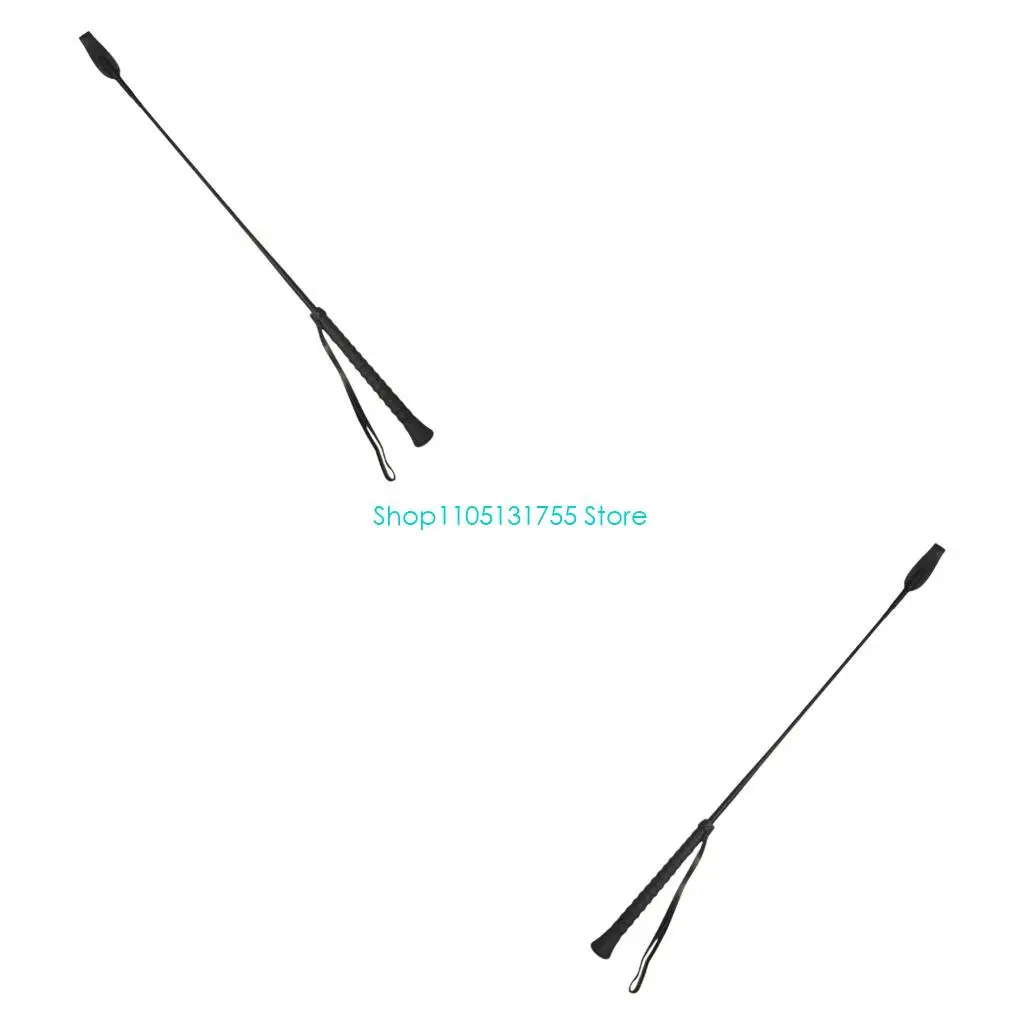 K0EF Leather Training Crop for Horse Cue Use, 65 cm Practice Whip with Textured Grip Handle for Stable Control Flow and Guiding
