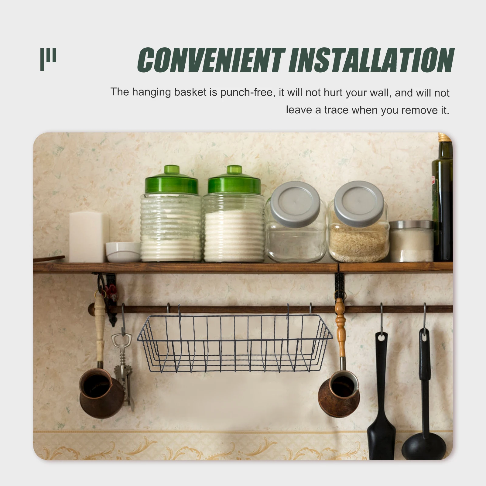 

Hanging Storage Baskets 2PCS Wire Bathroom ganizer Tidy Holder Rack Toiletries Shower Basket Wall Mounted