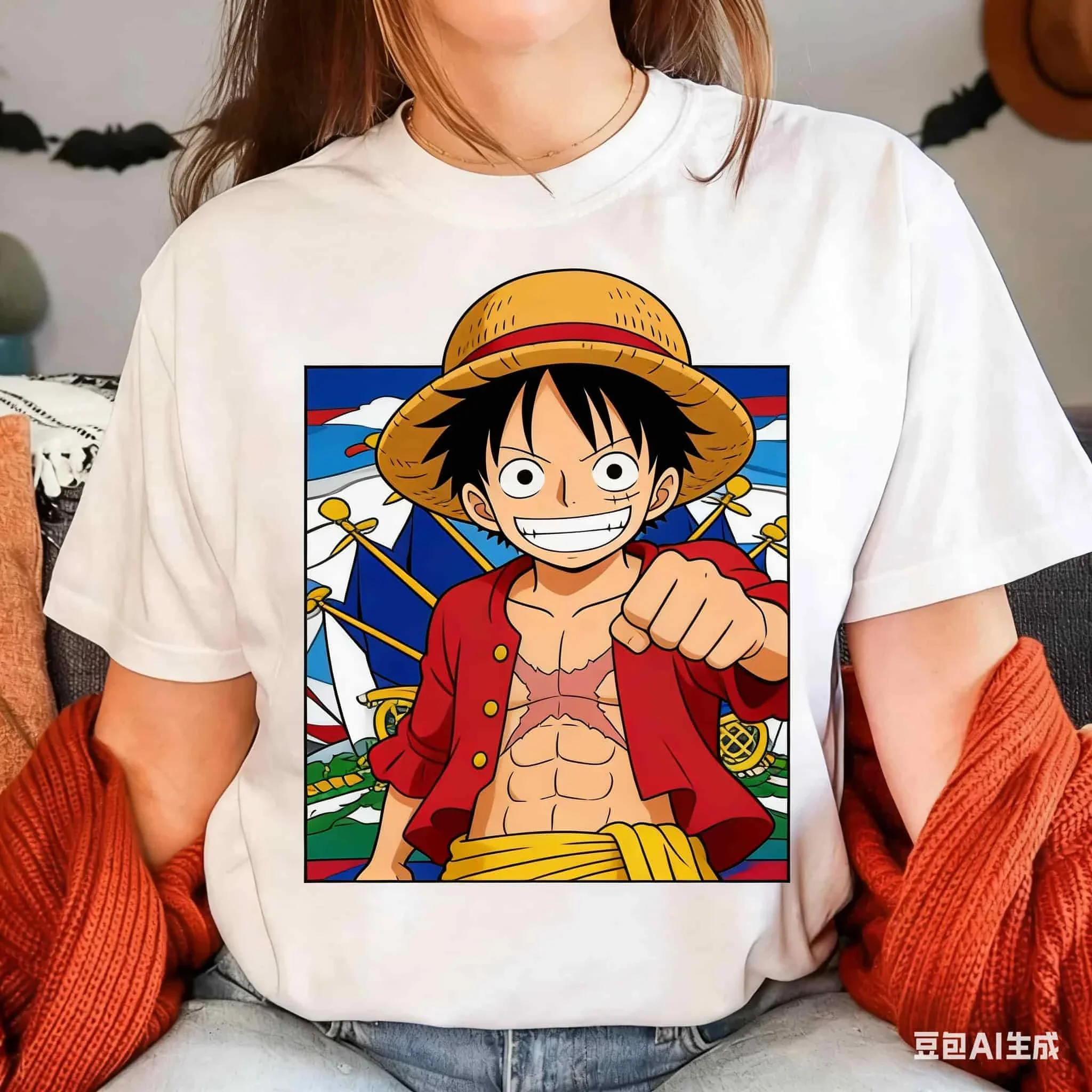 One Piece T-Shirt Luffy, Zoro, Nami, Chopper Cute Cartoon T-Shirt Family Matching Summer Animation Birthday Gift Top