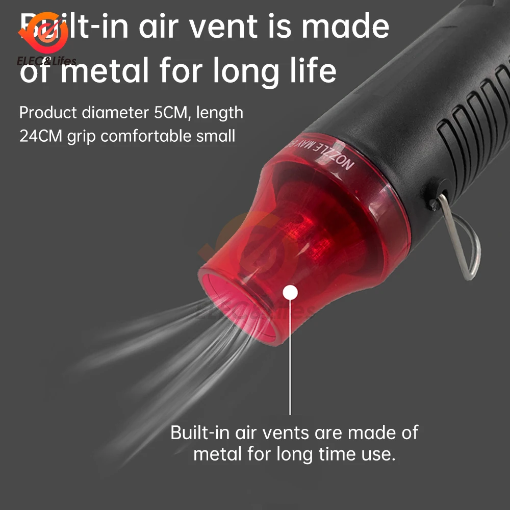 220V 250W Hot Air Gun DIY Tool Heat Electric Power Tool Mini Soldering Temperature Crafts Blower with Supporting Seat Shrink