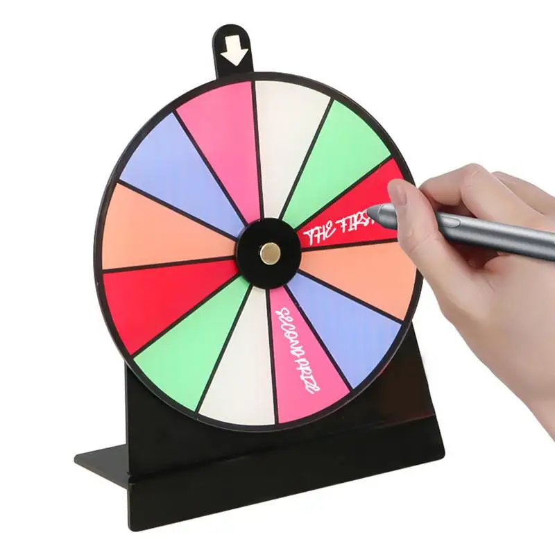 Spin Wheel for Prizes 20cm Lottery Activity Turntable Draw Spining Prize Lucky Wheel of Fortune Game Color Dry Erase