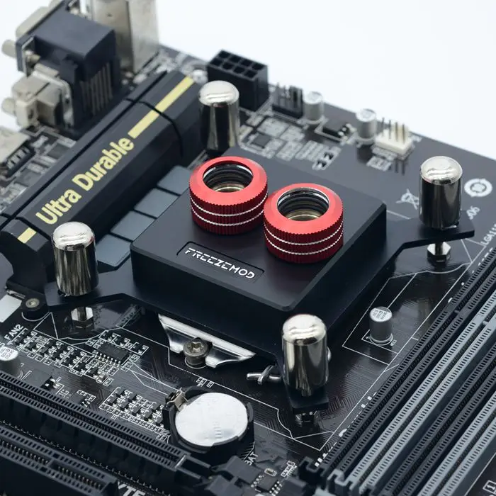 FREEZEMOD czarny CPU blok chłodnica wodna rozpylany Lquid dla Intel 115X 2011 1151 chłodzony wodą blok procesora do INTEL-POI3 moddingu
