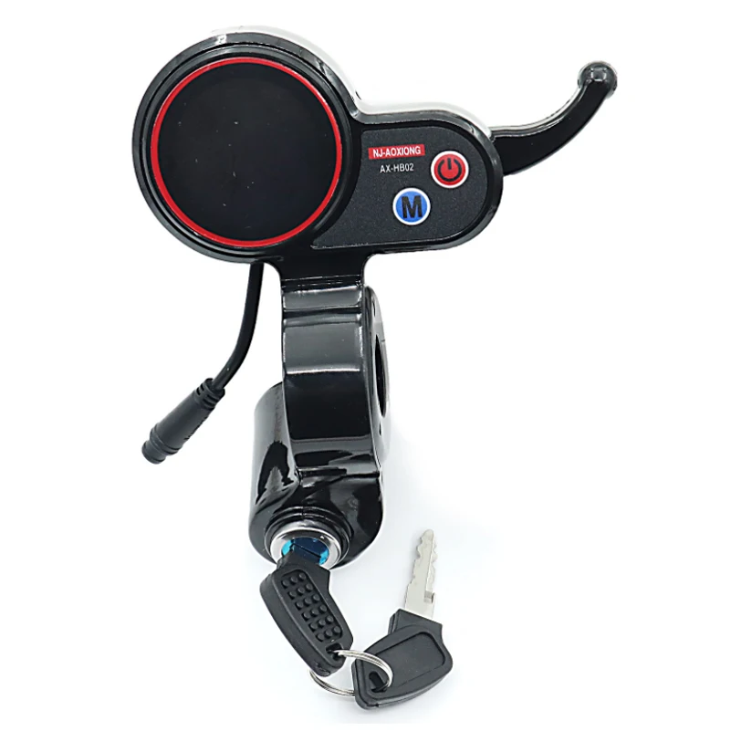 NJ AOXIONG NJAX-T أجزاء الأجهزة شاشة الكريستال السائل لعرض سكوتر كهربائي مع قفل أداة لوحة القيادة الملحقات