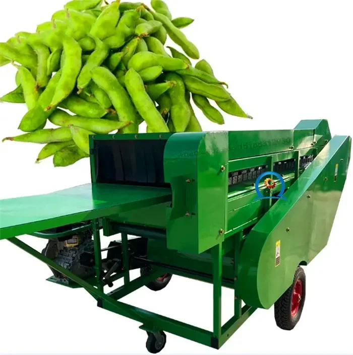 

hot sale mung bean pod collecting machine green bean machine picking low price green soybean picker