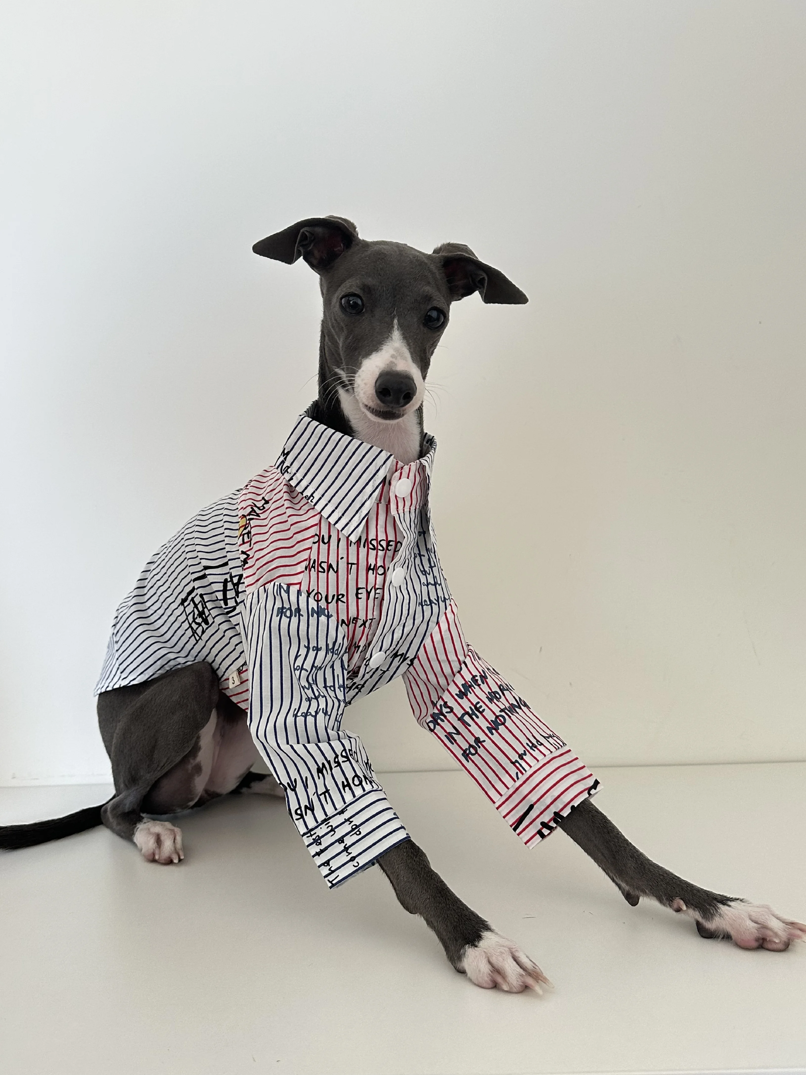 Greyhounds Clothes Spring Summer Breathable Dog Shirt Pure Cotton Whippets Clothes Italian Greyhounds Shirt Pet Supplies