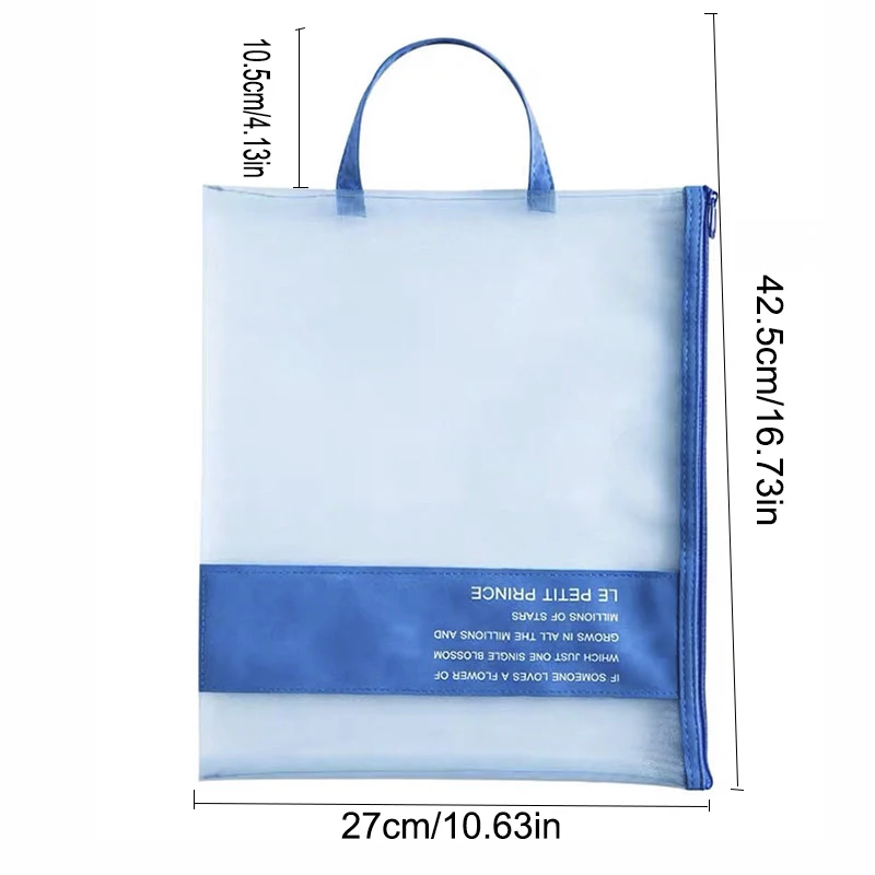 Portadocumenti A4 creativo Borsa portadocumenti portatile con cerniera Organizzatore di cancelleria Borsa portaoggetti per studenti Forniture per ufficio scolastico