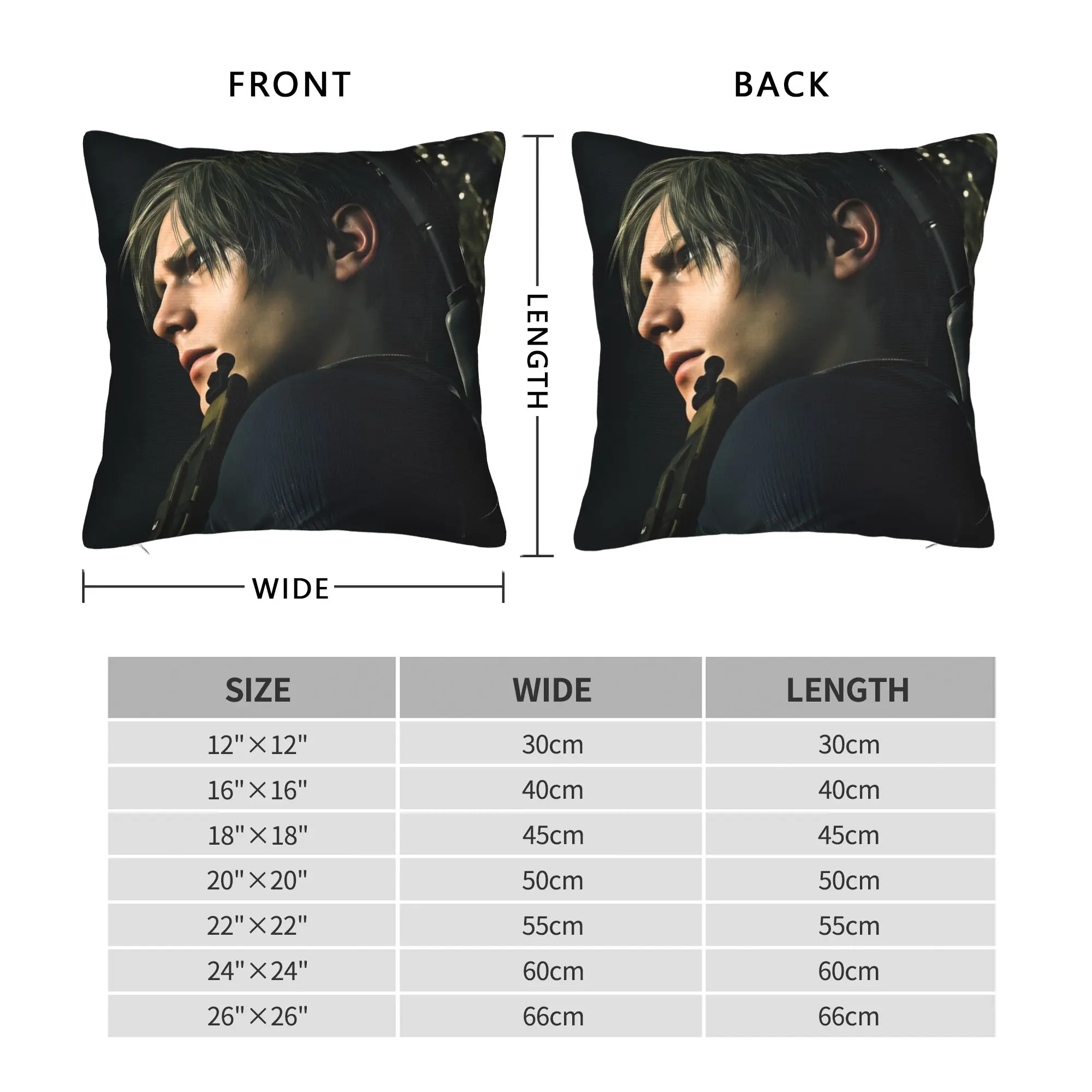 Pillow Cover Leon Kennedy  Novelty Pillow Case For Living Room Sofa Pillowcases
