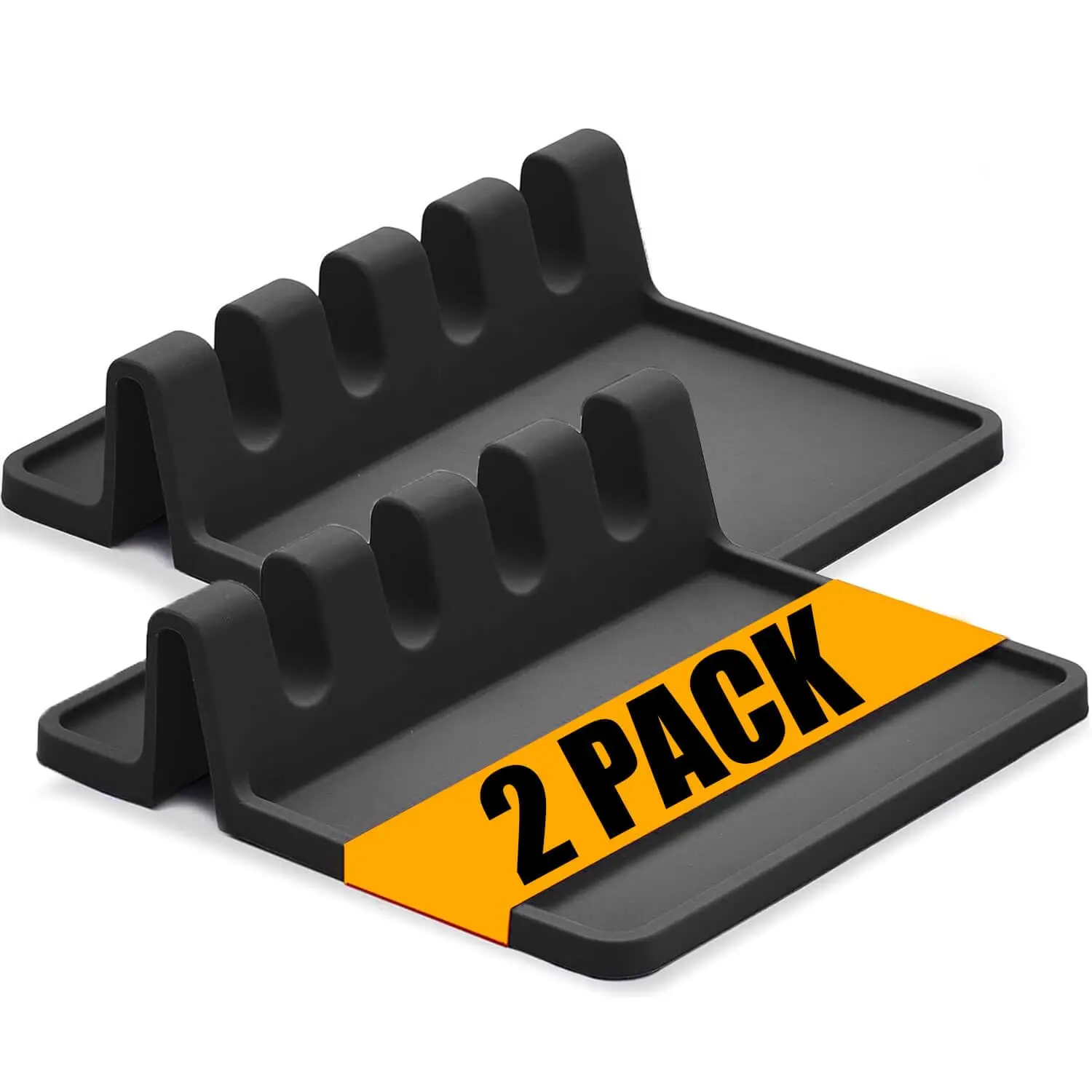 

Kitchen Silicone Utensil Rest - BPA-Free Heat-Resistant Spoon Rest for Stove Top - Spoon Rest for Kitchen Counter Grill Utensil