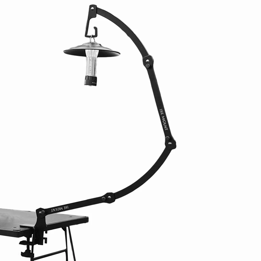 Folding Lamp Stand Lantern Stand Lamp Pole Hanging Light Holder for Picnic Hiking Fishing Backpacking Garden BBQ