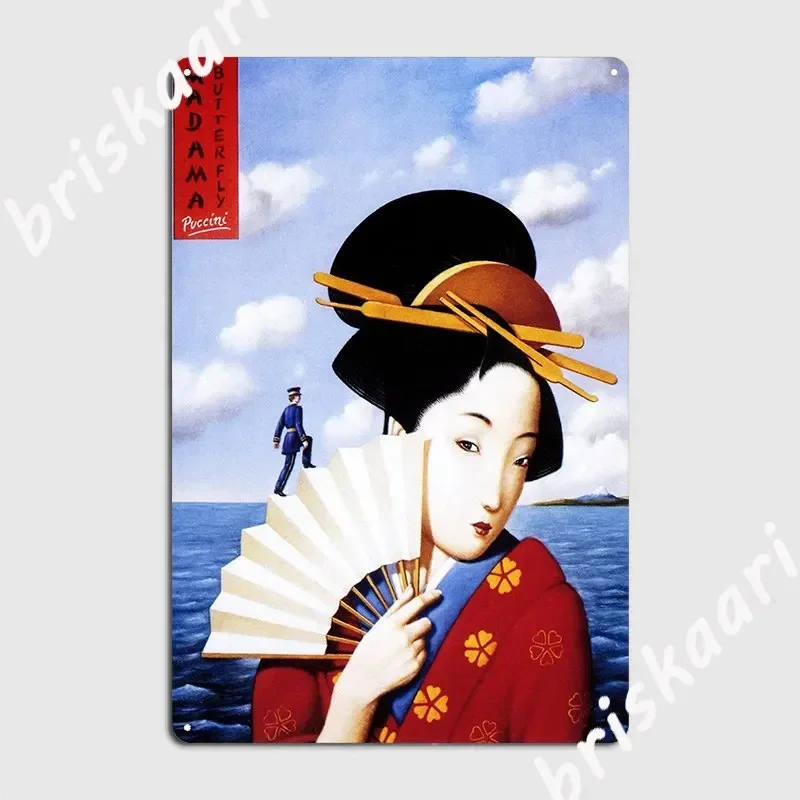 Giacomo Puccini Madama Butterfly Opera Theater Show Metal Sign Wall Decor Club Bar Personalized Tin Sign Poster
