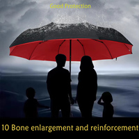 Double-layer Automatic Umbrella Windproof Sun Protection Strong 10 Skeleton Durable and Sturdy Business Folding Umbrella 1PC