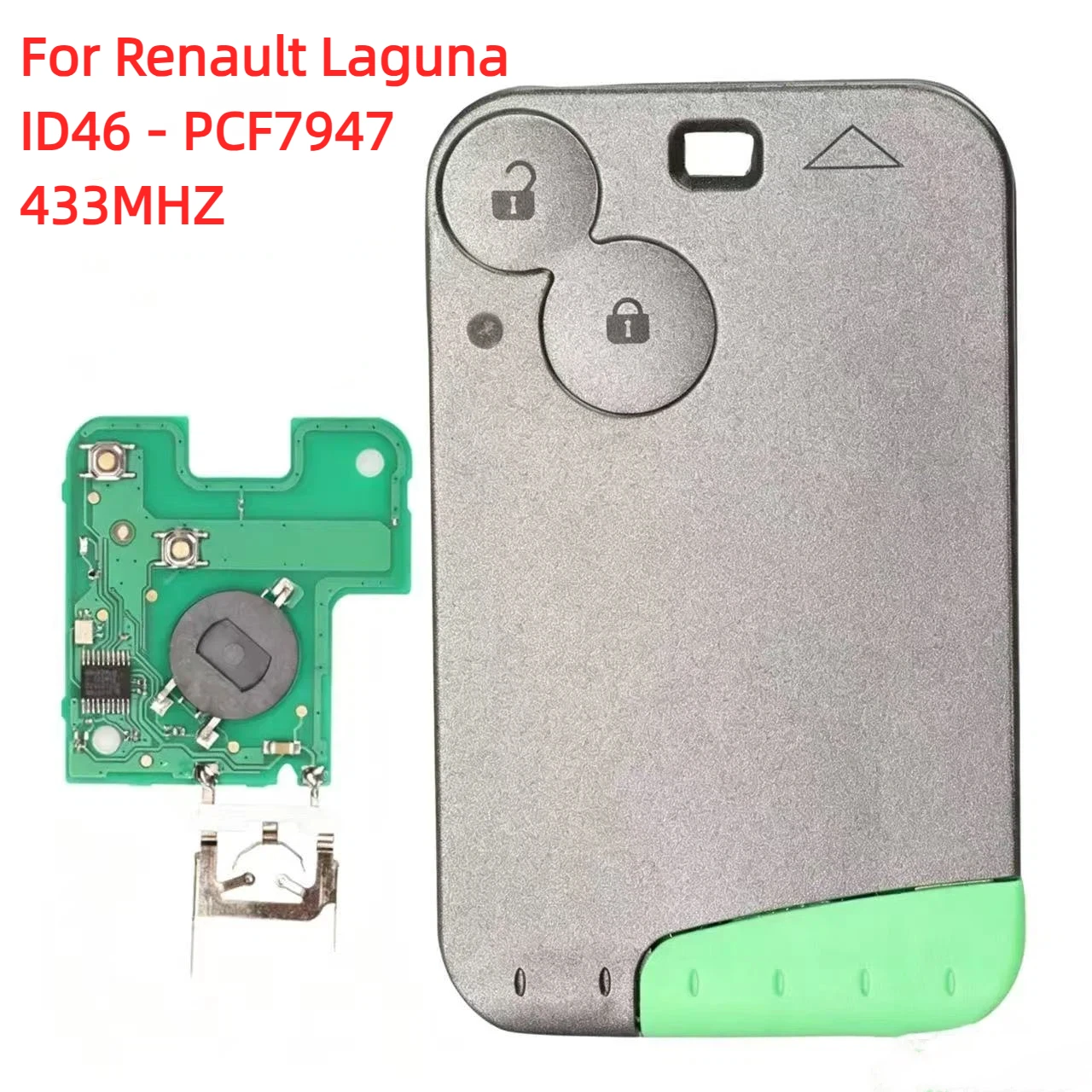 Smart Remote Car Key Card 433 Mhz ID46 - PCF7947 For Renault Laguna 2 Button 2001 2002 2003 2004 2005 2006